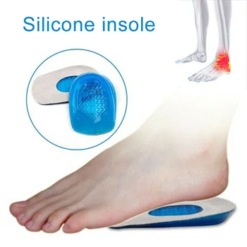 

3 Pairs Silicone Heel Orthopedic Insoles with Cloth Surface for Bone Spurs Pain Relief HY99 AP22