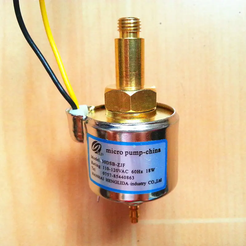 

Miniature heater Miniature electromagnetic pump Model 30DCB-ZJF Voltage 110-120VAC-60Hz-Power 18W