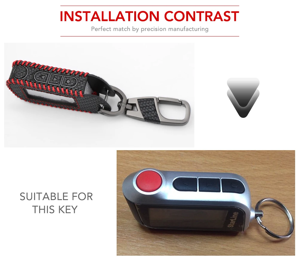 A93 A96 A63 Keychain Leather Cover Key Case for Starline A93 Two Way Car Alarm Remote Controller LCD Transmitter