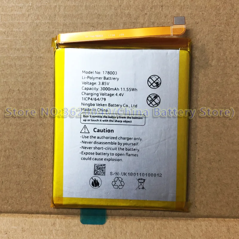 

GND 3000mAh/11.55Wh 178003 Replacement Battery For Vernee M5 smartphone Built-in Li-ion bateria Li-Polymer Batterie
