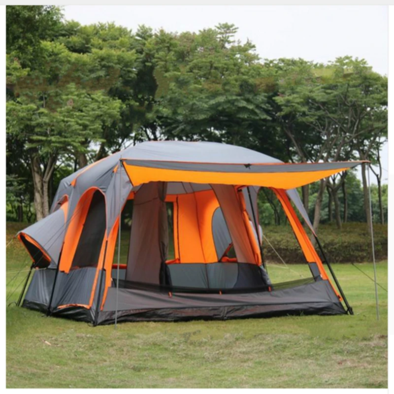 Luxury Ultralarge High Quality One Hall Two Bedrooms 6 8 10 12 Outdoor Camping Tent 215cm Height Waterproof Party Family Tent Luxury Ultralarge High Quality One Hall Two Bedrooms 6 8 10 12 Outdoor Camping Tent 215cm Height Waterproof Party Family Tent