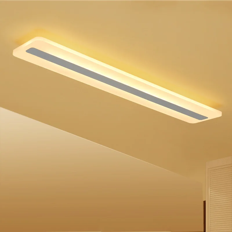 Us 53 28 26 Off Long Strip Acrylic Led Ceiling Light Modern Simple Lamp Office Bedroom Study Balcony Aisle Corridor Rectangular Lighting Fixture In