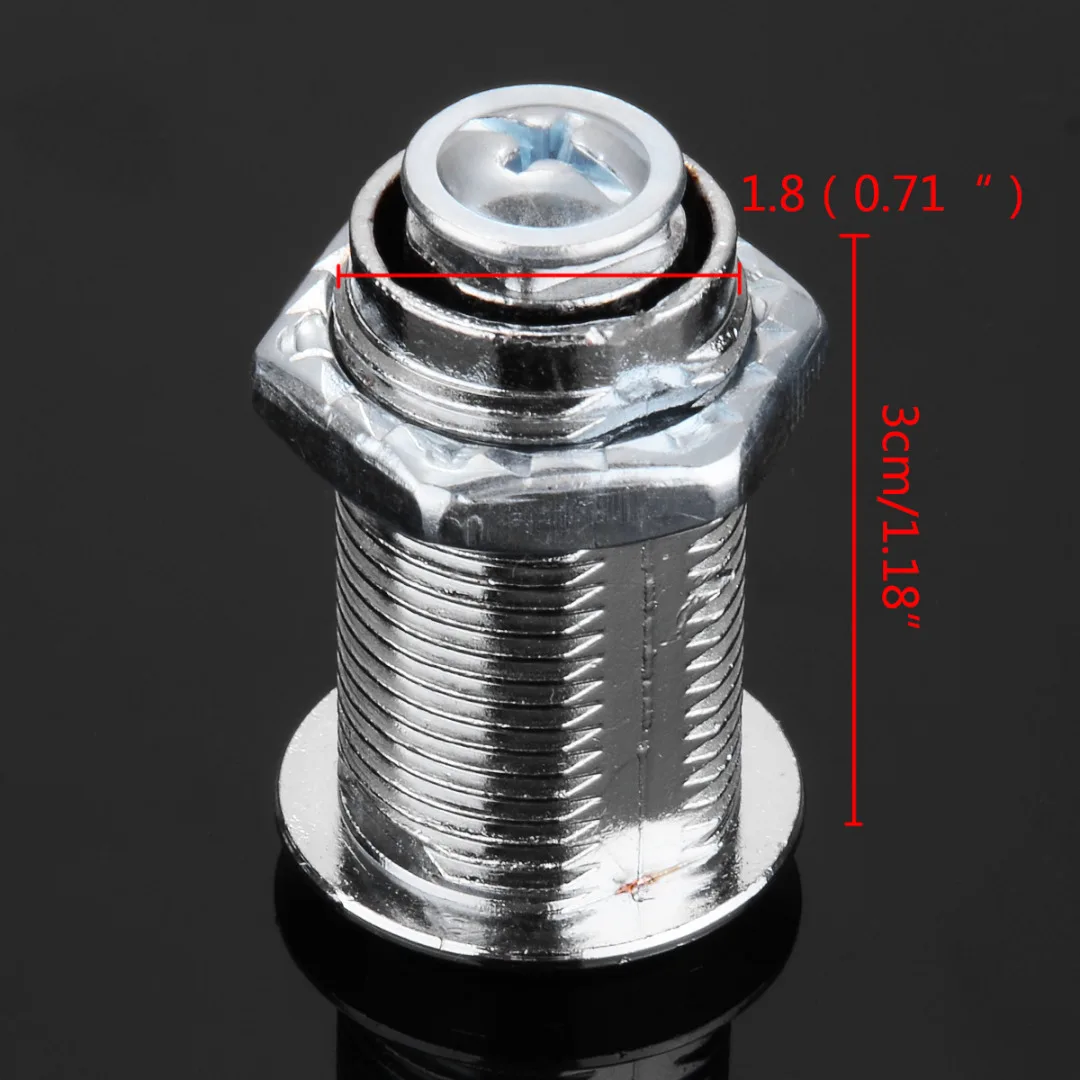16/20/25/30mm Cabinet Mailbox Lock Furniture Door Drawer Cupboard Wardrobe Cam Locks with Universal 2 Keys Hardware Accessory