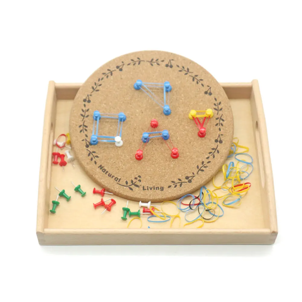 

Montessori Sensory Toys Rubber Band Board Set Geometric Educational Learning Toys For Children Juguetes Montessori ME2944H