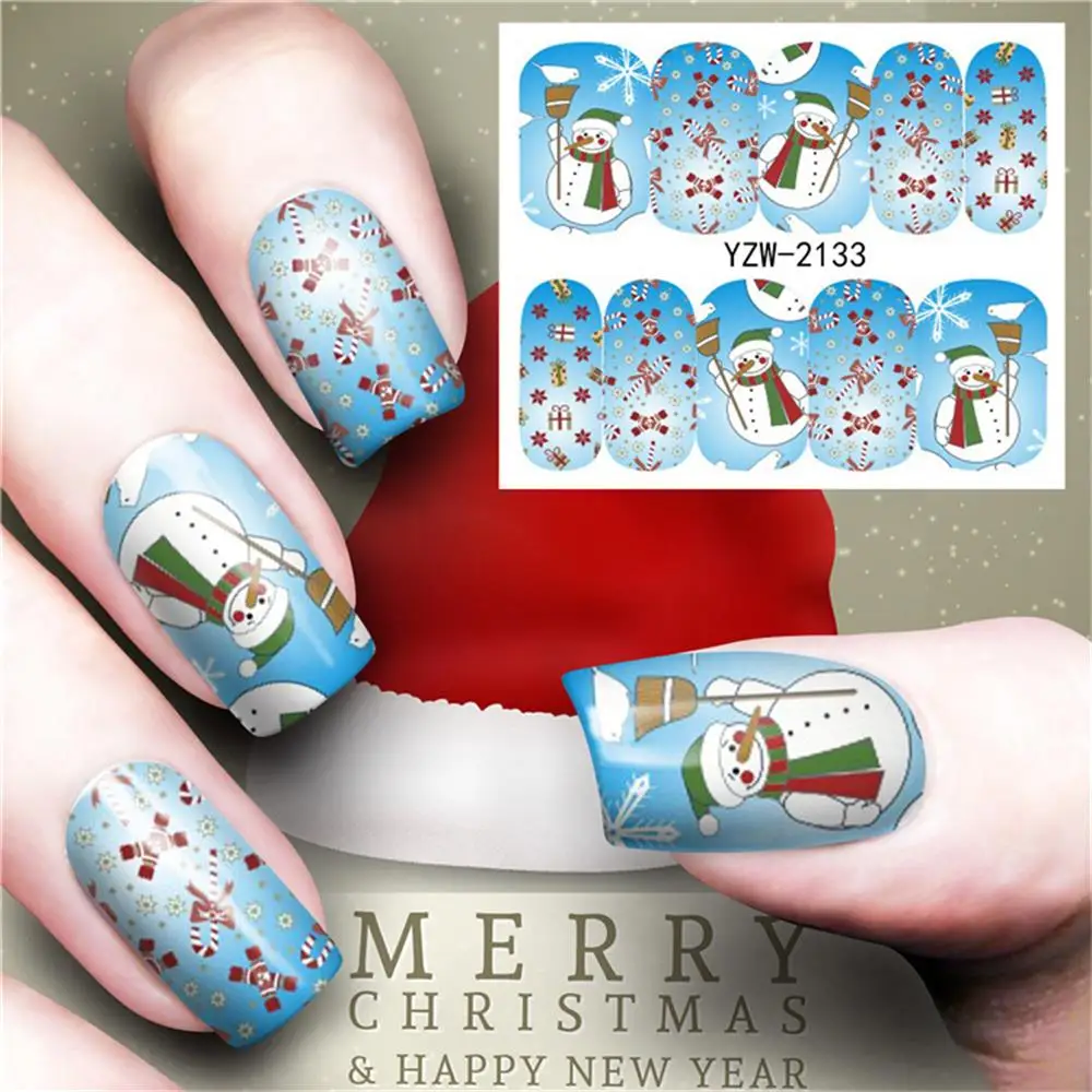1 шт Штамп для ногтей из нержавеющей стали рождественские шаблоны 12x6 см зимние изображения пластины для штамповки ногтей DIY трафаретные Гвозди Искусство - Цвет: Nail Sticker