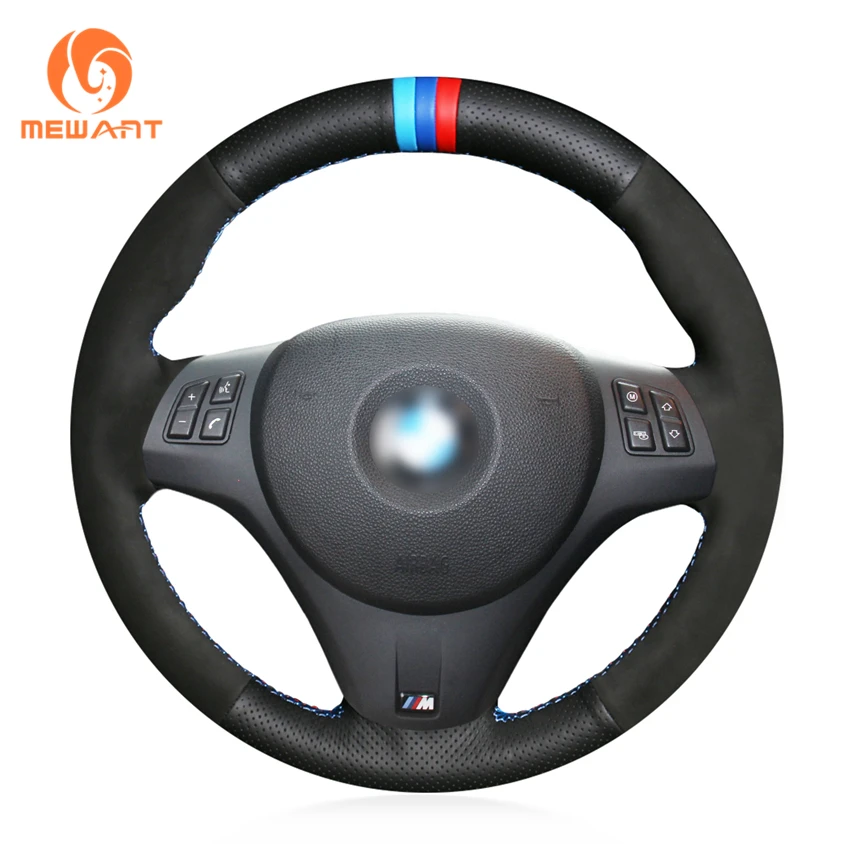 MEWANT черная натуральная кожа замша ручная работа для BMW M Sport M3 E90 E91 E92 E93 E87 E81 E82 E88|car