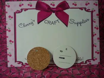 

5cm Bronze Gold Round GLITTER Hang Tag