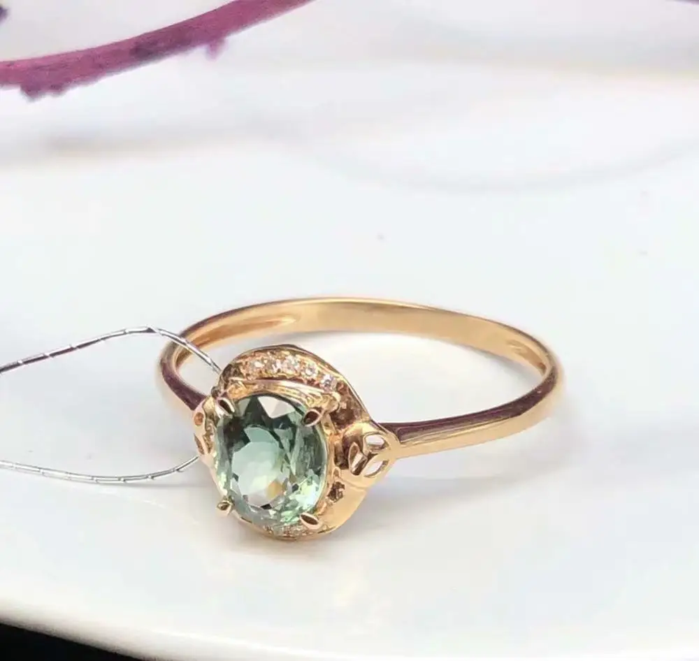 

New Wedding Women Casual/sporty 18k real Tourmaline Ring Natural Jewelry Fashion Gift Cute Beautiful Style 00328968 j05061x