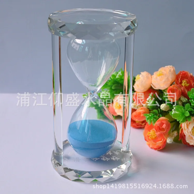 15/30 minutes crystal hourglass timer 520 1314 seconds round creative home DIY ornaments birthday gift |