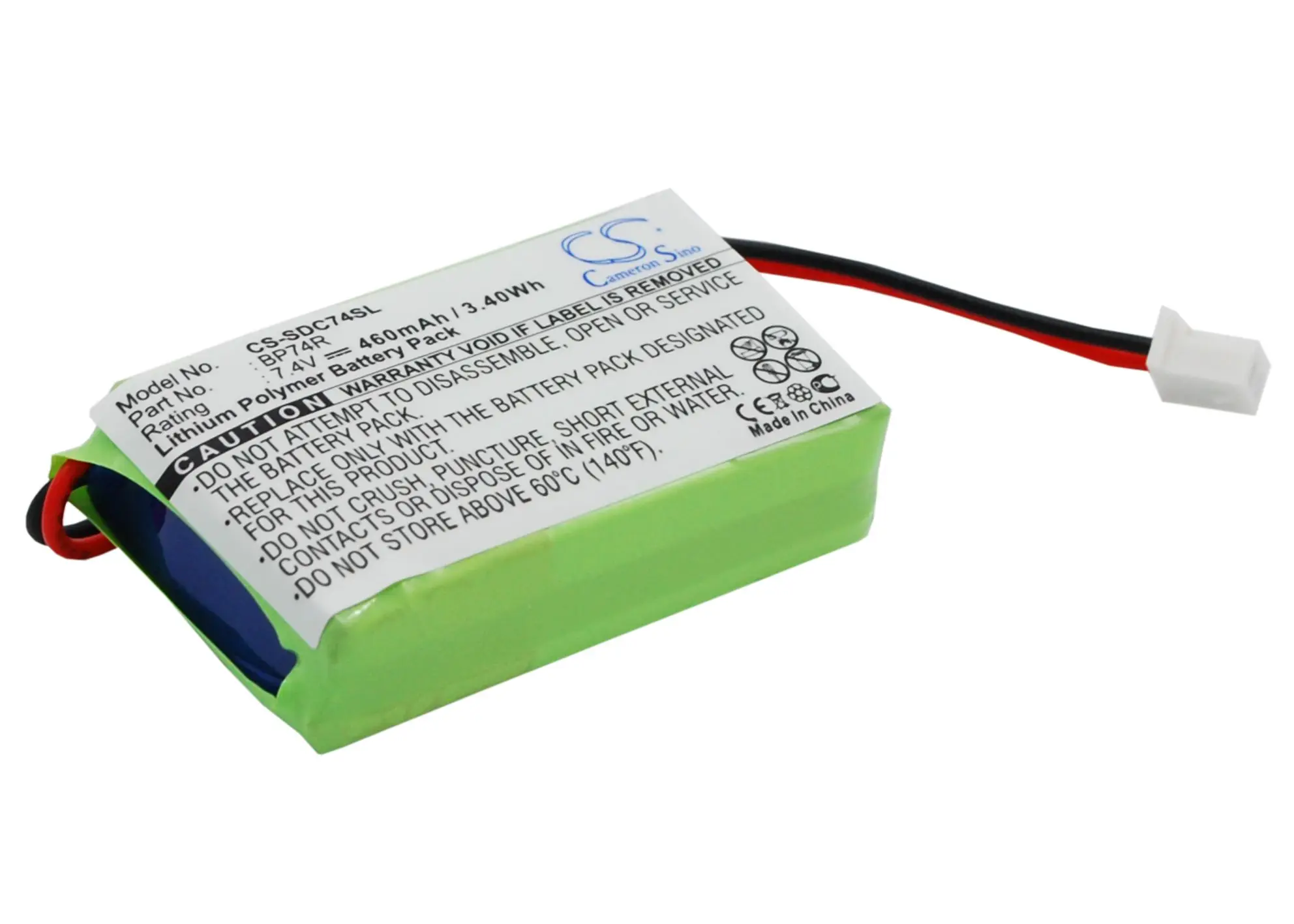 Аккумулятор Cameron Sino 460 мАч BP74R для Dogtra приемник 2300NCP 2300RX 2302NCP 2500B 2500RX 2502B 2502T 3500NCP 3500RX