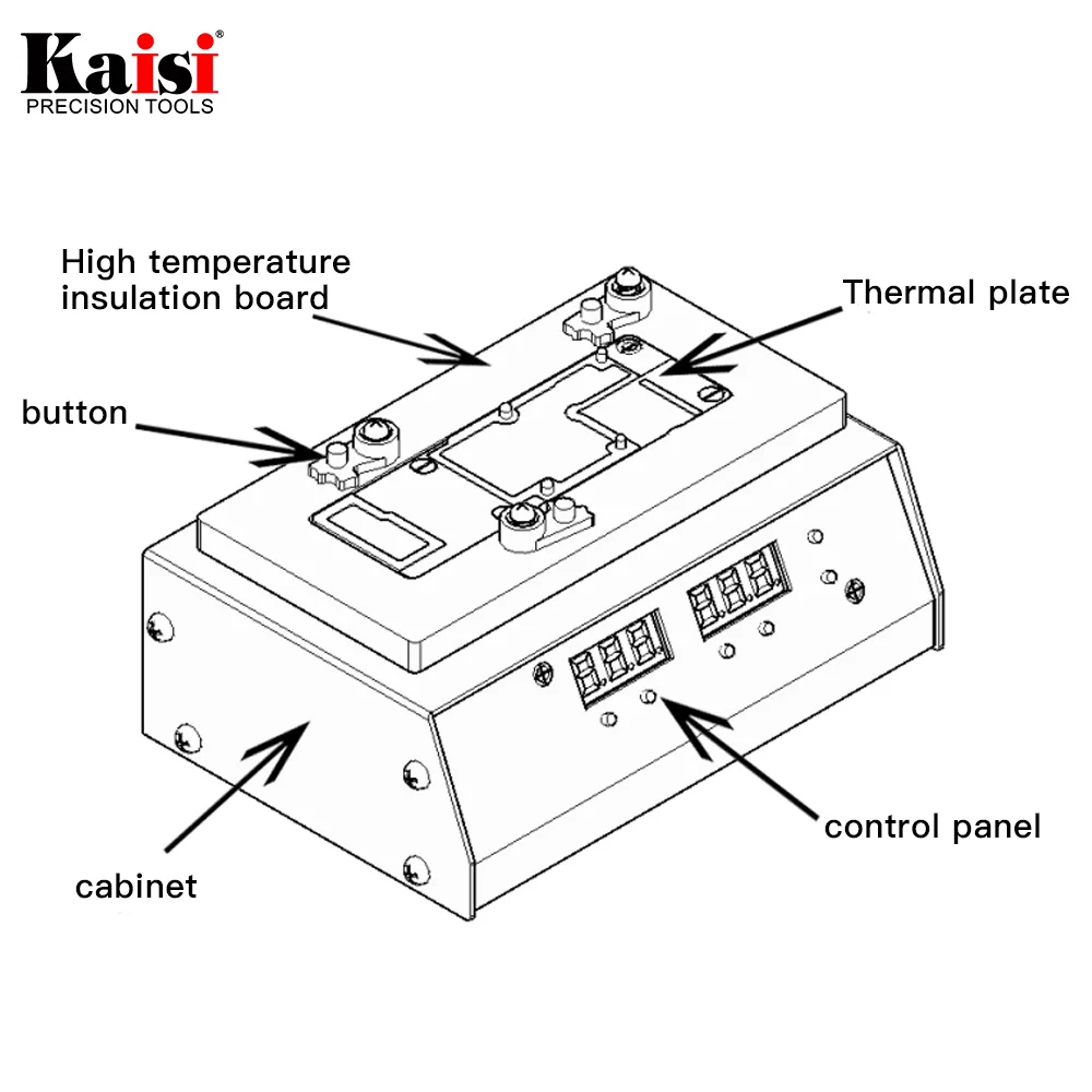 Kaisi K-303 SS-T12A инструмент для ремонта материнской платы нагревательная станция для iPhone X XS MAX процессор Отопление ремонт