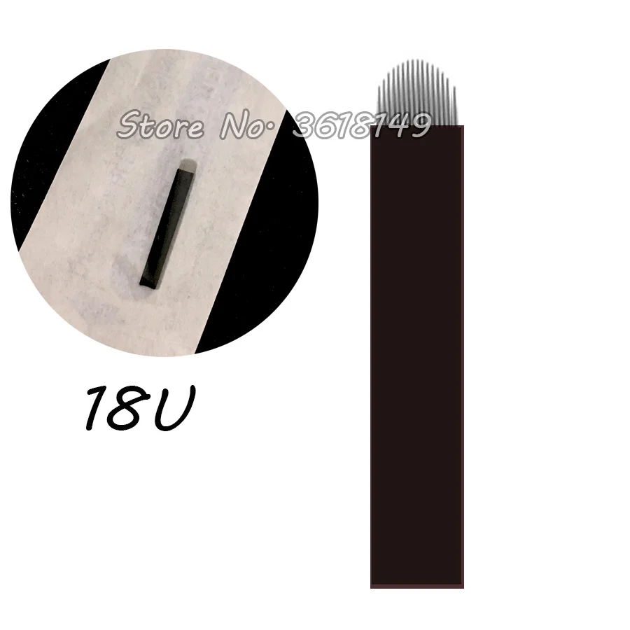 0,16 мм пластинки микроблейдинг tebori иглы 9, 12, 14, 15, 18 21 15U 16U 12 U татуажные иглы для перманентного макияжа лезвие ручка-держатель игл