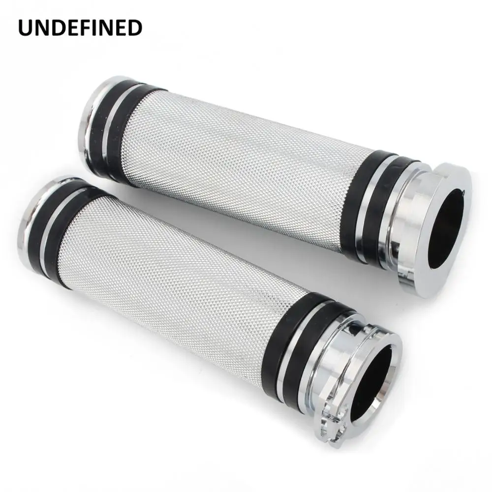 1'' 25mm Motorcycle Handlebar Grips Knurled Hand Grips CNC Aluminum For