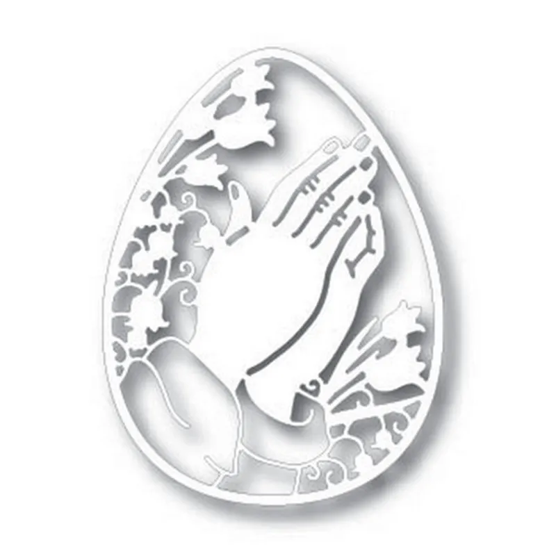 

Julyarts Dies Easter Egg Praying Hands Metal Cutting Dies for New 2019 Scrapbooking Craft Die Cuts Card Making Embossing Stencil