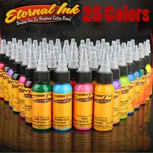 25 бутылка 30 мл/бутылка чернил для татуировки набор Перманентный макияж художественные пигменты 25 шт подводка для глаз ручка татуировки блеск для губ