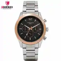 CHENXI Лидирующий бренд человек часы Высокое качество Бизнес Сталь Браслет Золотые часы Серебряный ремешок кварцевые наручные
