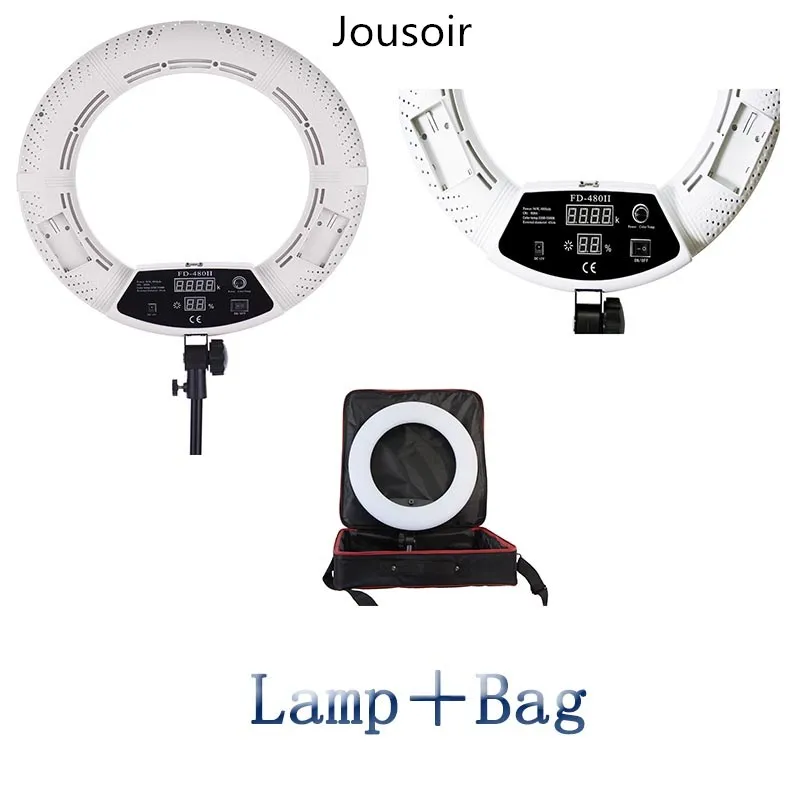 Yidoblo-RU-shipping-FD-480II-white-Bi-color-Photo-Studio-Ring-Light-LED-Video-Lamp-Photographic_