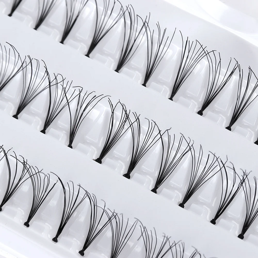 

New Arrival Handmade Individual False Eyelashes Thick long Cluster Corner Flare Volume Eyes Lashes Makeup Extension Tools