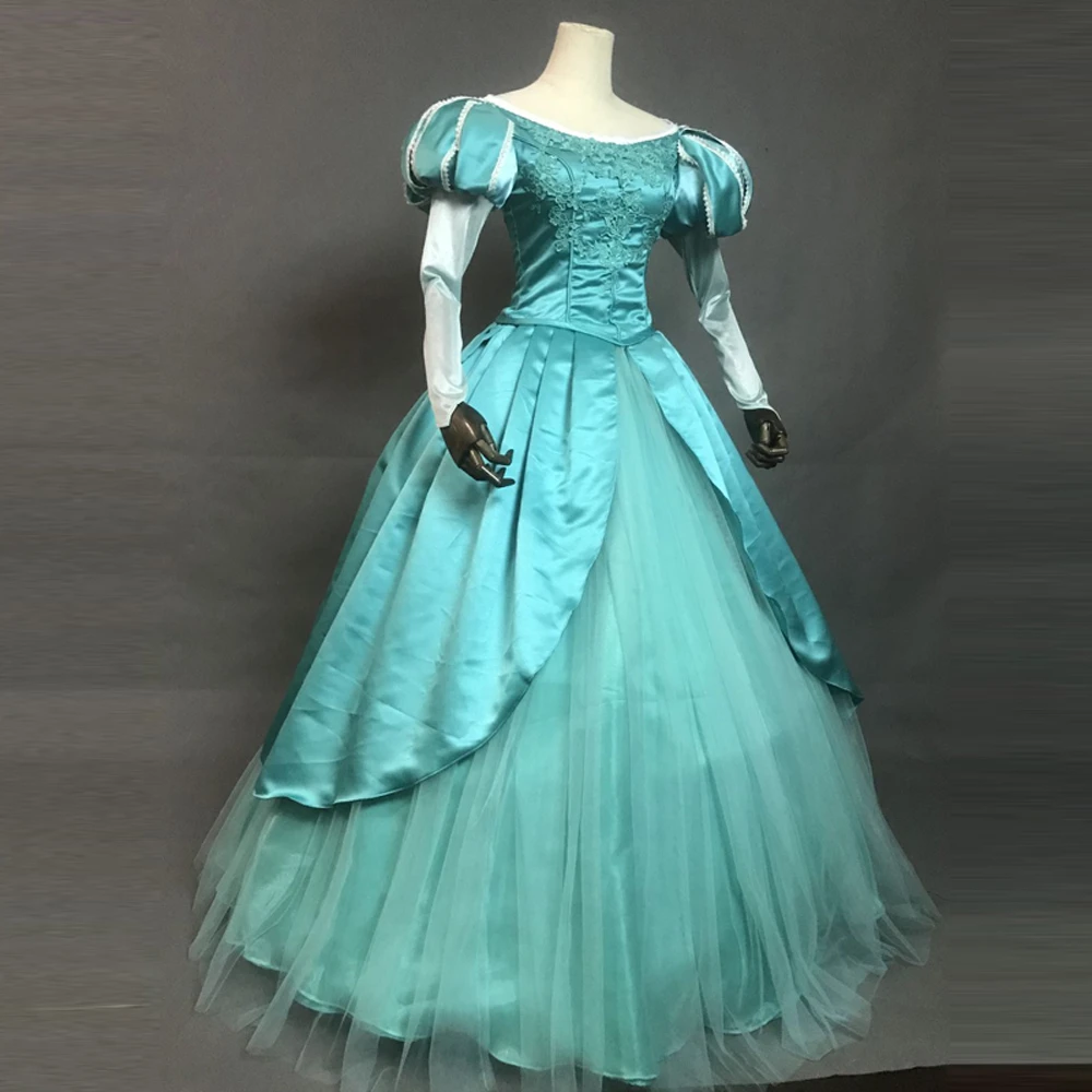 Disfraz de la Sirenita Ariel para mujer, vestido verde de alta calidad,  para Halloween, fiesta, baile, actuación| | - AliExpress