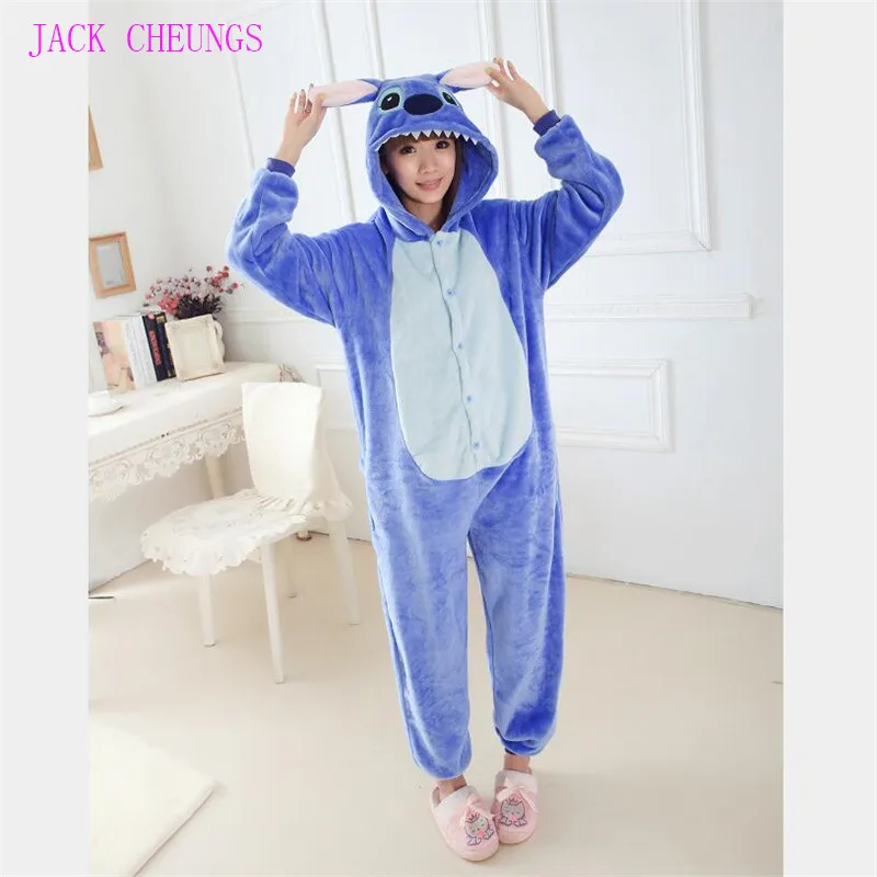 

Kigurumi Blue Stitch Onesies Pajamas For Adults Cute Animal Cosplay Pyjamas Unisex Cartoon Anime Cosplay Costume
