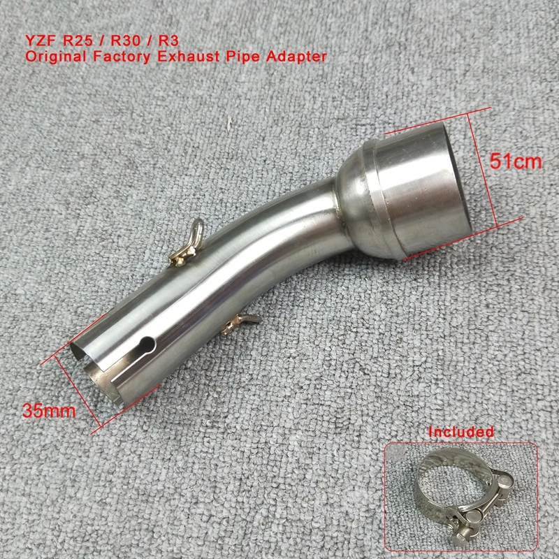 For YAMAHA YZF R25 R30 R3 Motorcycle Motorbike Original Factory Exhaust Mid Connecting Link Pipe Adapter Elbow 100% Brand New (4)