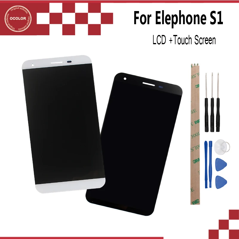 ocolor For Elephone S1 LCD Display and Touch Screen Repair Part 5.0 inch Accessories +Tools Free Shipping | Мобильные телефоны и