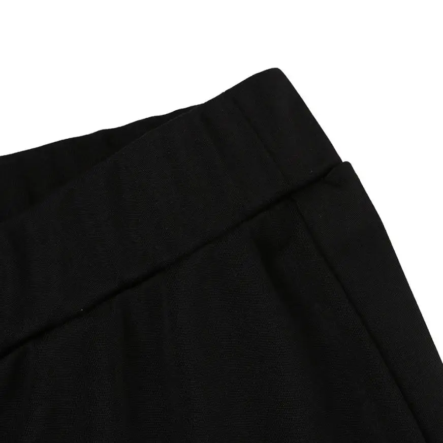 Feitong плюс размер 5xl расклешенные брюки женские эластичные с высокой талией широкие брюки кружевные брюки Лето свободные черные уличные брюки
