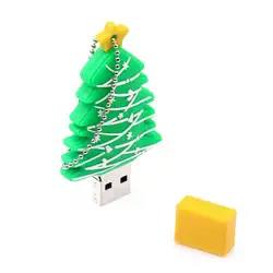 USB флешка 128 ГБ мультфильм Рождественский подарок 16 ГБ 32 ГБ 64 ГБ Рождественские Элементы USB Flash Memory Stick накопитель флешки