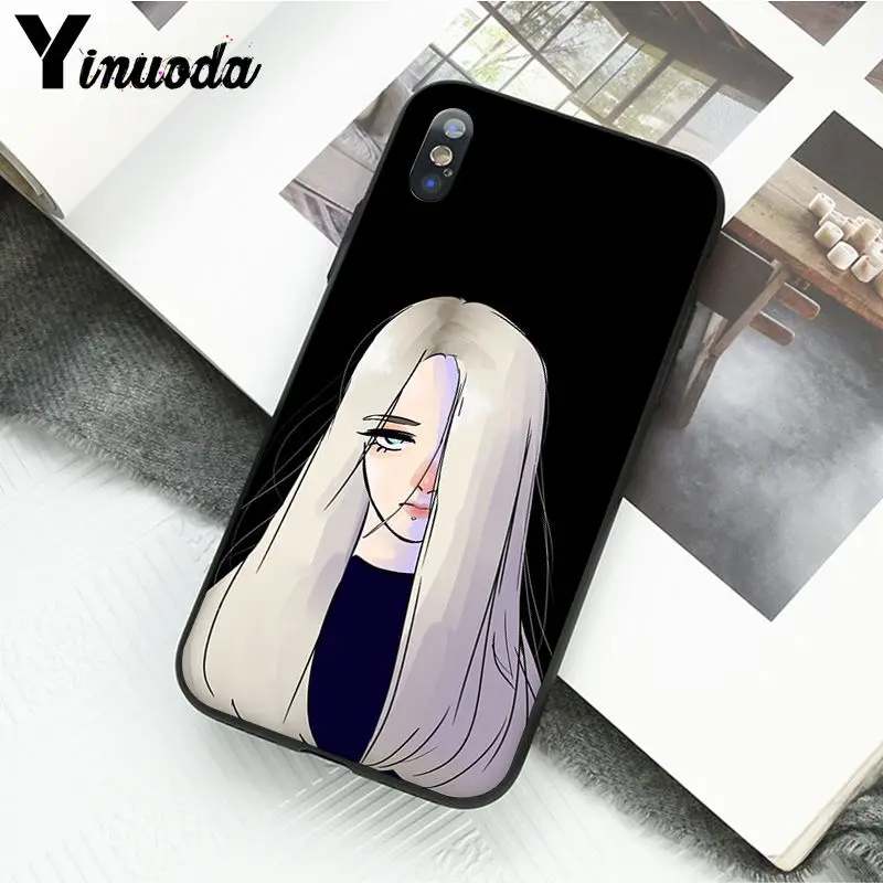 Yinuoda Billie Eilish 13 девушка чехол для телефона для iphone 11 Pro Max 6S 6plus 7 8plus X Xs MAX 5 5S XR