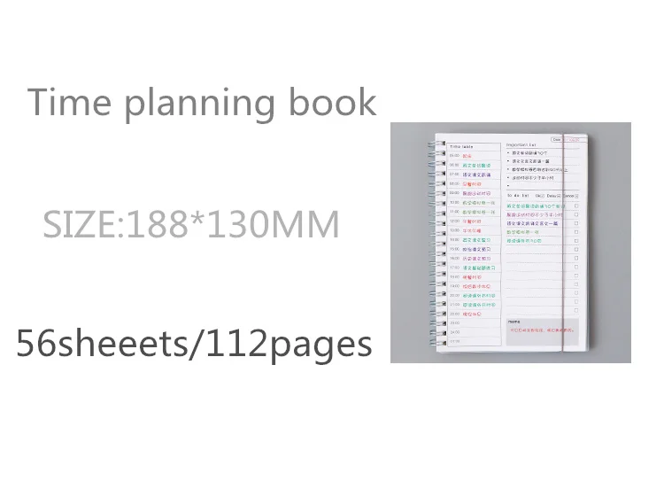Ежедневно еженедельно ежемесячно 2019 Планировщик Спирали A5 Тетрадь время Memo планирования Органайзер с распорядком дня школы работы офиса