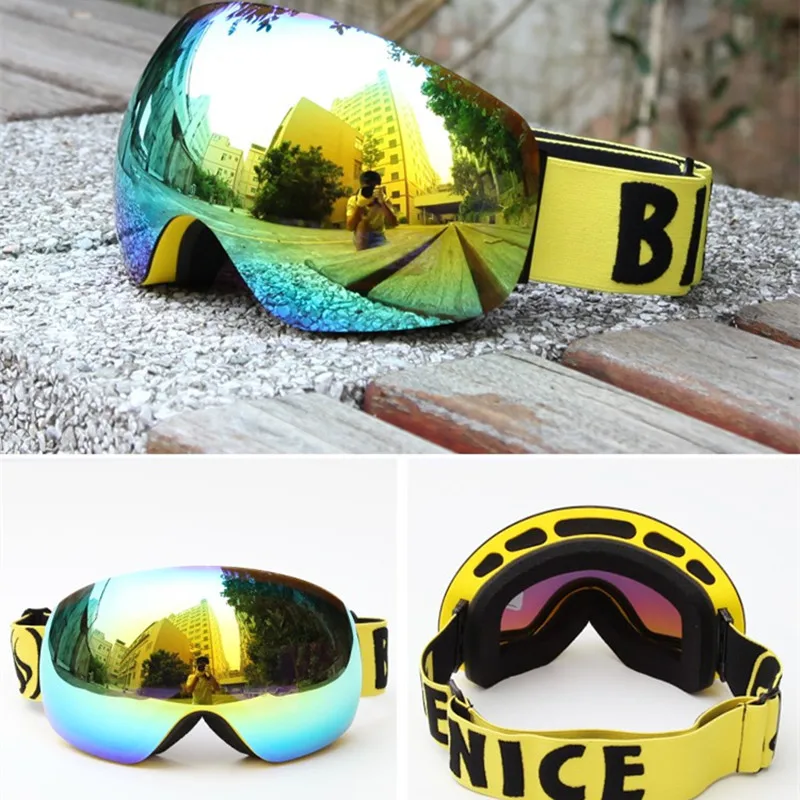 Лыжные очки Big Vision, двухслойные противотуманные линзы UV400, лыжные маски, очки для мотокросса