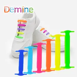 12 шт силиконовые шнурки для детей и взрослых Многофункциональный эластичная Обувь Строка шнурки без завязок завязки Цветной шнурки