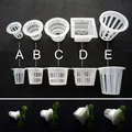 25/100pcs White Clone Cloning Collar Foam Insert Hydroponic Plant Vegetable Root Guard Seed Germinate For Mesh Pot 5 sizes