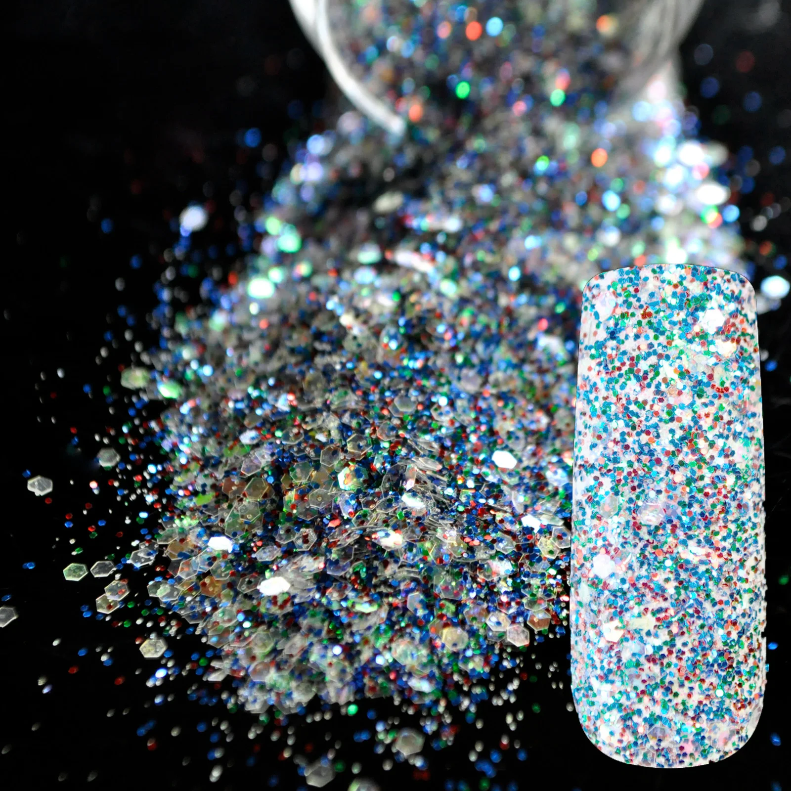 

Mix Size Blue Green Color Nail Glitter Powder Sheet Shinning Body Makeup Craft Dust Nail Art DIY Glitters 256