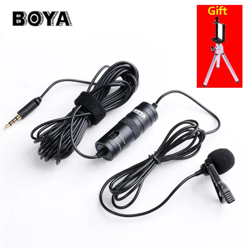 BOYA BY M1 Omnidirectional Camera Lavalier Condenser Microphone for Canon Nikon Sony font b iPhone b