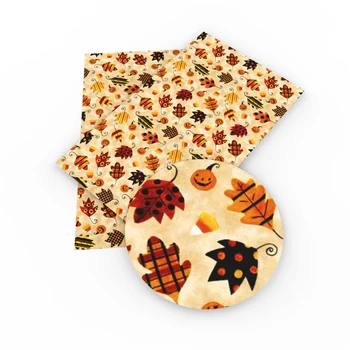 

David accessories 20*34cm Christmas Halloween pumpkin fabric synthetic leather,DIY Home Textile Decorative knotbow Bag,1Yc4027