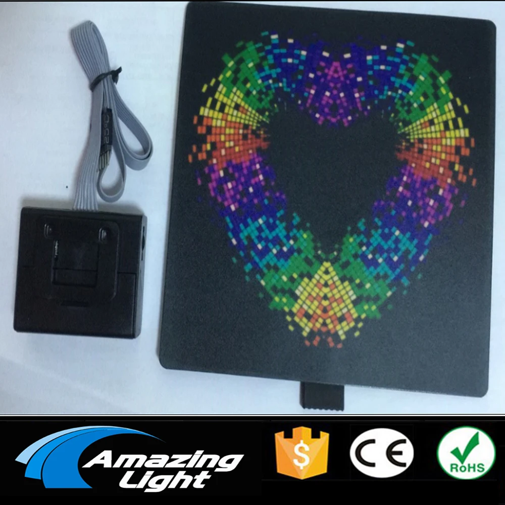 Футболка со светодиодной панелью Lovers Heart Sound Active Flash El светящаяся панель с