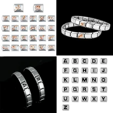 Горячие аксессуары, A-M с буквами, браслеты для женщин и мужчин, браслет на запястье, новинка, модный браслет из нержавеющей стали, изготовление ювелирных изделий