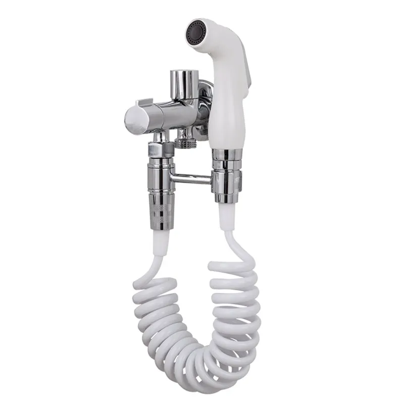 

High quality Bath Toilets pressurize Shower Spray Gun Hand Held Bidet Sprayer Double Mode Toliet Bidet Cleaning WC