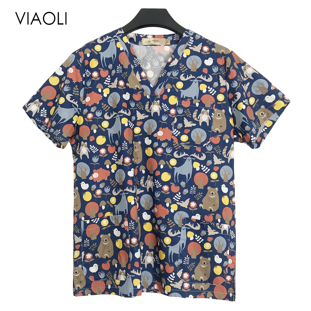

New Arrival Hospital Medical Women Scrub Sets Dental Clinic Workwear Clothes Beauty Salon Overalls Nursing Clothing Uniform top