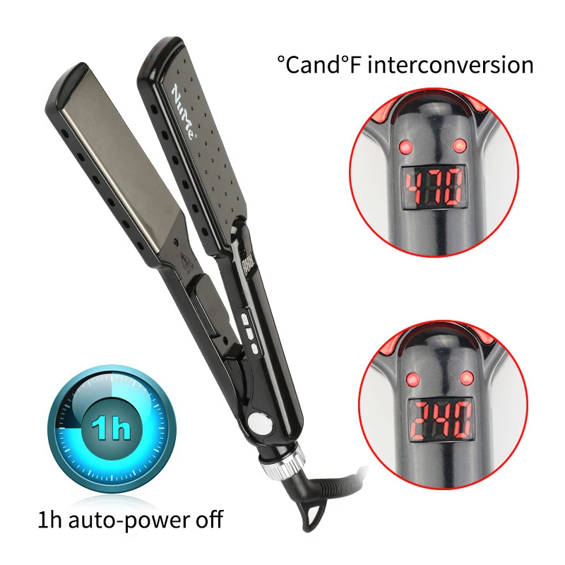 Titanium Alloy Straight Hair Straightener Professional Mch Heating Plate Fast 1 5 Inch Diameter Flat Iron Hair Styling Tools Straightening Irons Aliexpress