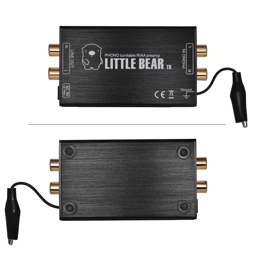 

Mini MM Phono Preamp Preamplifier Portable Ultra Low-noise Audio Performance with RCA Input & Output Interfaces Aluminum Alloy