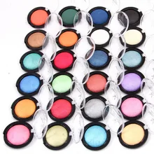 По ems или dhl 50 шт. 24 цвета Минералы запеченные блестящие тени для век макияж водонепроницаемый красота глаза пигменты цвет