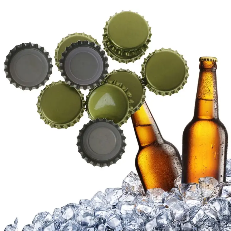 10Pcs/Bag Metal Beer Bottle Caps Cover For Homebrew DIY Home Bar Tool