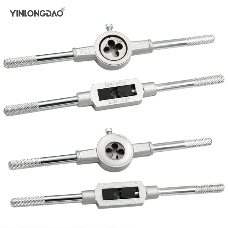 

YINLONGDAO 110PC Metric Tap & Die Kits M3~M12 Straight Flute Hand Tap wrench Die wrench Holder Car Motorcycle Maintenance tools