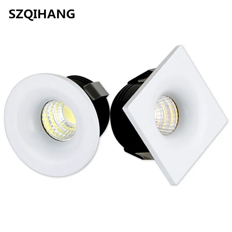 LED Spot Lamps Mini Downlights 3W 5W Dimmable Recessed Down Lights 110V 220V Cabinet Indoor Ceiling Display Jewelry Lighting