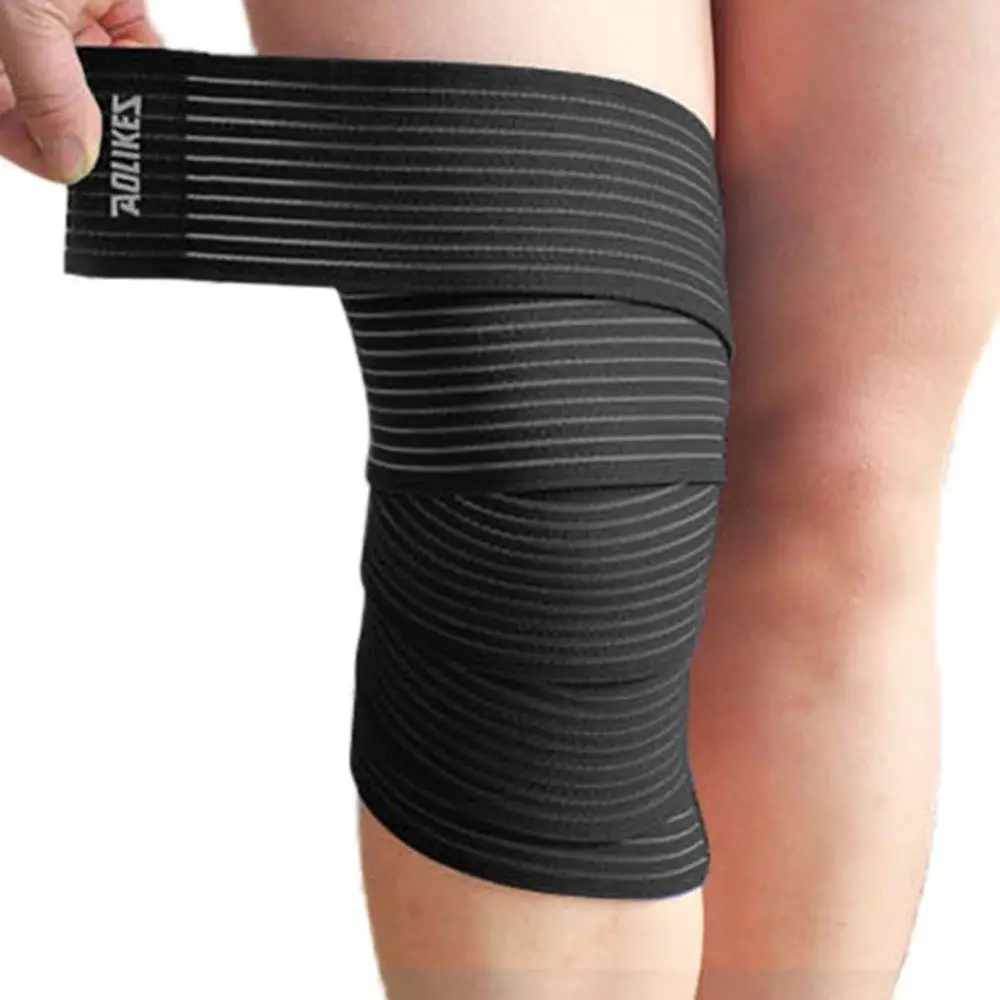 

Powerlifting Elastic Bandage Tape Leg Calf knee brace Knee Support Wraps KneePads Protector