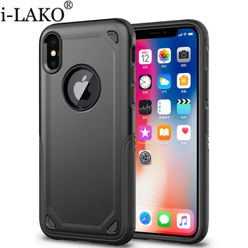 

30pcs/lot For iPhone 8 7 6S Plus Power Armor Phone Cover Shockproof Hybrid Durable Slim Hard Case For iPhone XS Max XR X