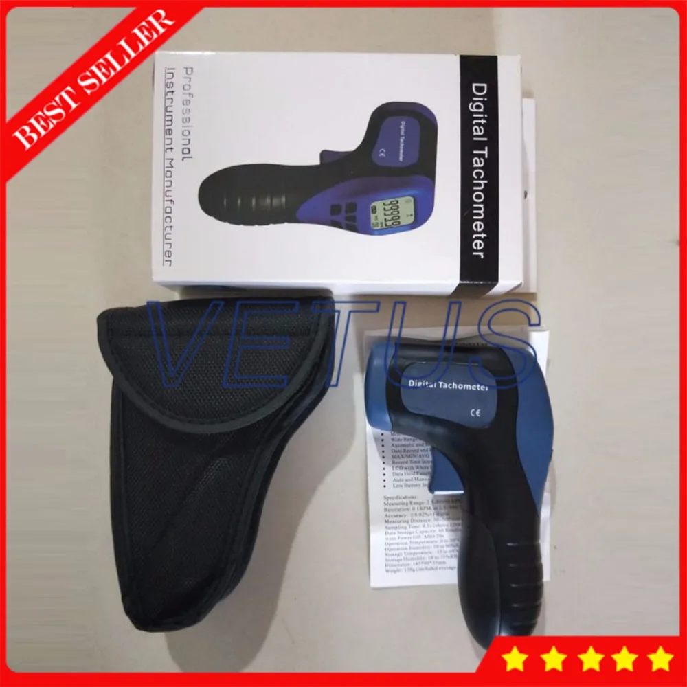 

TL-900 Non-Contact Laser Digital Tachometer China with gun type Measuring Range 2.5-99999RPM Tach Meter Gauge