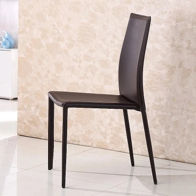 Simple and modern stackale leather dining chair Simple and modern stackale leather dining chair